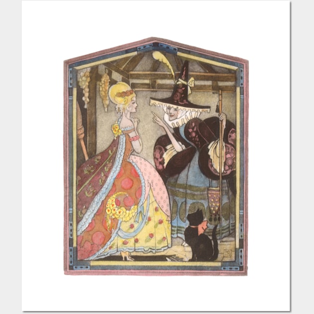 Vintage Cinderella and Fairy Godmother Wall Art by MasterpieceCafe